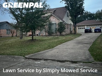 Lawn Mowin League City,77573,Lawn Cut by Simply Mowed Service, work completed in Feb , 2026