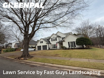 Front Yard Mowing in Woodstock, 30188, Yard Maintenance by Fast Guys Landscaping, work completed in Dec , 2025