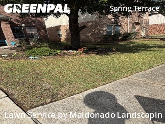 Lawn Mowingin Spring,77379,Grass Cutting by Maldonado Landscapin, work completed in Dec , 2025