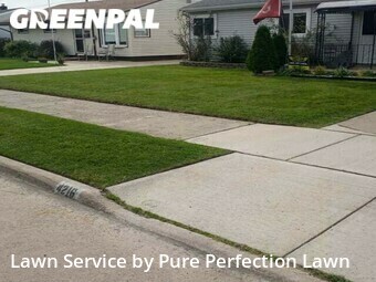 Lawn Services in Wyandotte, 48192, Front Yard Mowing by Pure Perfection Lawn, work completed in Nov , 2025