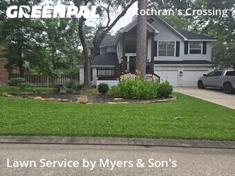 Grass Cuttingin The Woodlands,77381,Lawn Service by Myers & Son's, work completed in Jun , 2026
