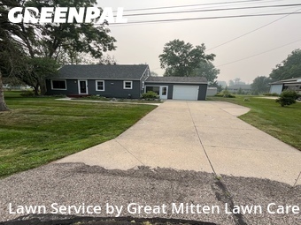Completed mowing work