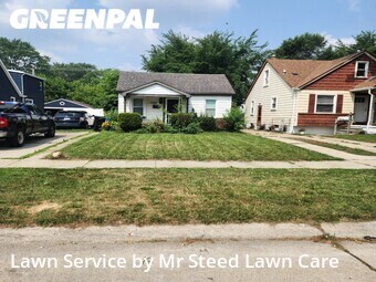 Completed mowing work