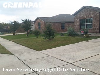 Front Yard Mowing in Princeton, 75407, Yard Care by Edgar Ortiz Sanchez, work completed in Nov , 2025