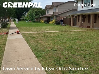 Yard Cuttingin Plano,75074,Lawn Maintenance by Edgar Ortiz Sanchez, work completed in Jun , 2026