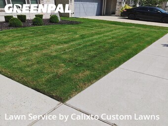 Completed mowing work
