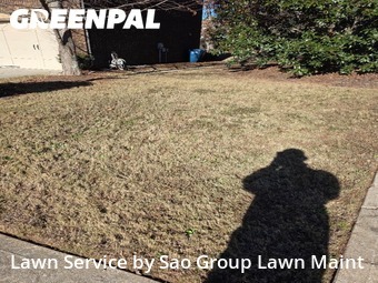 Lawn Cutin Alpharetta,30022,Yard Cutting by Sao Group Lawn Maint, work completed in Dec , 2025