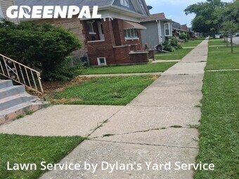 Completed mowing work