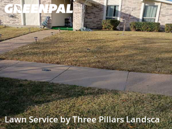 Lawn Cutin Dallas,75228,Lawn Cut by Three Pillars Landsca, work completed in Feb , 2026