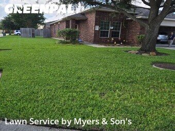 Grass Cutin Spring,77379,Lawn Cut by Myers & Son's, work completed in Jun , 2026