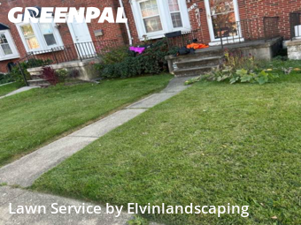 Lawn Cutting in Towson, 21286, Front Yard Mowing by Elvinlandscaping, work completed in Nov , 2025