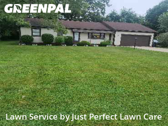 Lawn Care in Middleburg Heights, 44130, Front Yard Mowing by Just Perfect Lawn Care, work completed in Nov , 2025