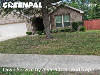 Yard Mowingin Porter,77365,Lawn Care by Alvarado's Landscape, work completed in Feb , 2026