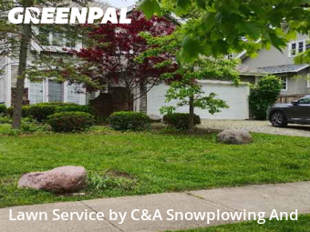 Front Yard Mowing in Winnetka, 60093, Backyard Mowing by C&A Snowplowing And , work completed in Nov , 2025