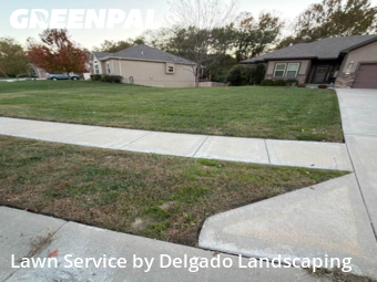 Lawn Mowing Servicein Kansas City,64119,Yard Cutting by Delgado Landscaping, work completed in Feb , 2026