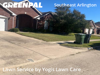 Grass Services in Arlington, 76002, Front Yard Mowing by Yogis Lawn Care, work completed in Nov , 2025