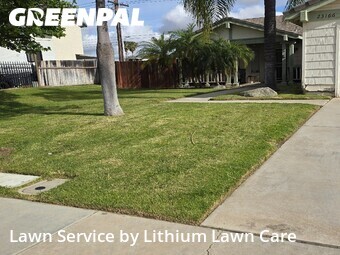 Lawn mowing work completed in Perris, CA