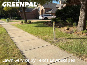 Front Yard Mowing in Allen, 75013, Yard Cutting by Texas Lawnscapes, work completed in Nov , 2025