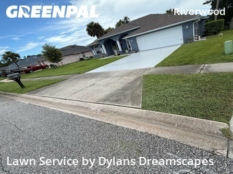 Completed mowing work