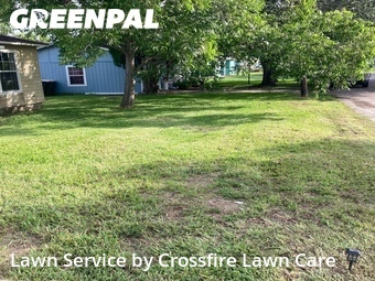 Lawn mowed in Victoria, 77901