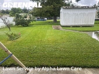 Completed mowing work