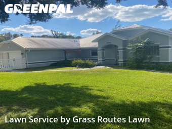 Front Yard Mowing in Ocala, 34480, Turf Services by Grass Routes Lawn , work completed in Nov , 2025