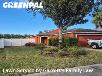 Yard Cuttingin Riverview,33578,Lawn Maintenance by Garrett's Family Law, work completed in Dec , 2025