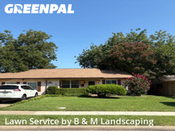 Lawn Mowingin Richardson,75080,Yard Mowing by B & M Landscaping, work completed in Feb , 2026