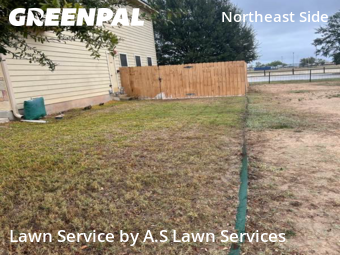 Mowing Services in Selma, 78154, Front Yard Mowing by A.S Lawn Services, work completed in Dec , 2025