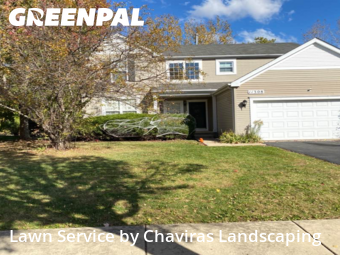Yard Maintenance in Plainfield, 60585, Front Yard Mowing by Chaviras Landscaping, work completed in Nov , 2025