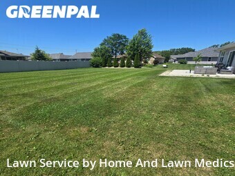 Completed mowing work