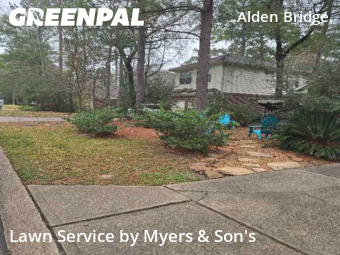 Lawn Servicein The Woodlands,77382,Yard Cutting by Myers & Son's, work completed in Feb , 2026