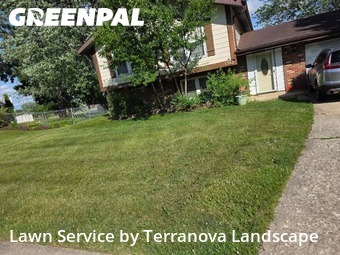 Lawn Cutting in Bloomingdale, 60108, Front Yard Mowing by Terranova Landscape, work completed in Nov , 2025