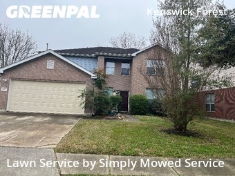 Yard Cuttingin Humble,77338,Lawn Maintenance by Simply Mowed Service, work completed in Jan , 2026