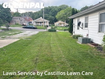 Completed mowing work