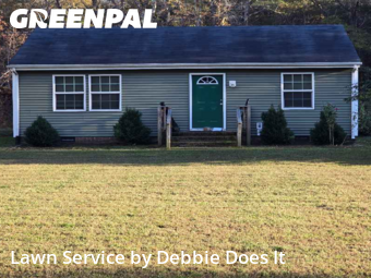 Front Yard Mowing in Suffolk, 23434, Weed Trimming by Debbie Does It, work completed in Dec , 2025