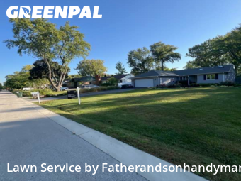 Lawn Maintenancein Palatine,60074,Yard Mowing by Fatherandsonhandyman, work completed in Oct , 2025