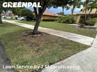 Front Yard Mowing in Weston, 33326, Lawn Management by 2 M Landscaping, work completed in Nov , 2025