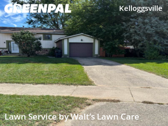 Front Yard Mowing in Kentwood, 49548, Weed Trimming by Walt’s Lawn Care, work completed in Dec , 2025