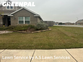 Lawn Maintenancein New Braunfels,78130,Grass Cut by A.S Lawn Services, work completed in Feb , 2026