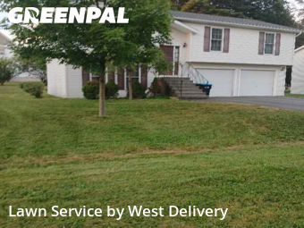 Front Yard Mowing in Albany, 12203, Lawn Maintenance by West Delivery, work completed in Nov , 2025