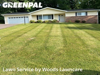 Completed mowing work