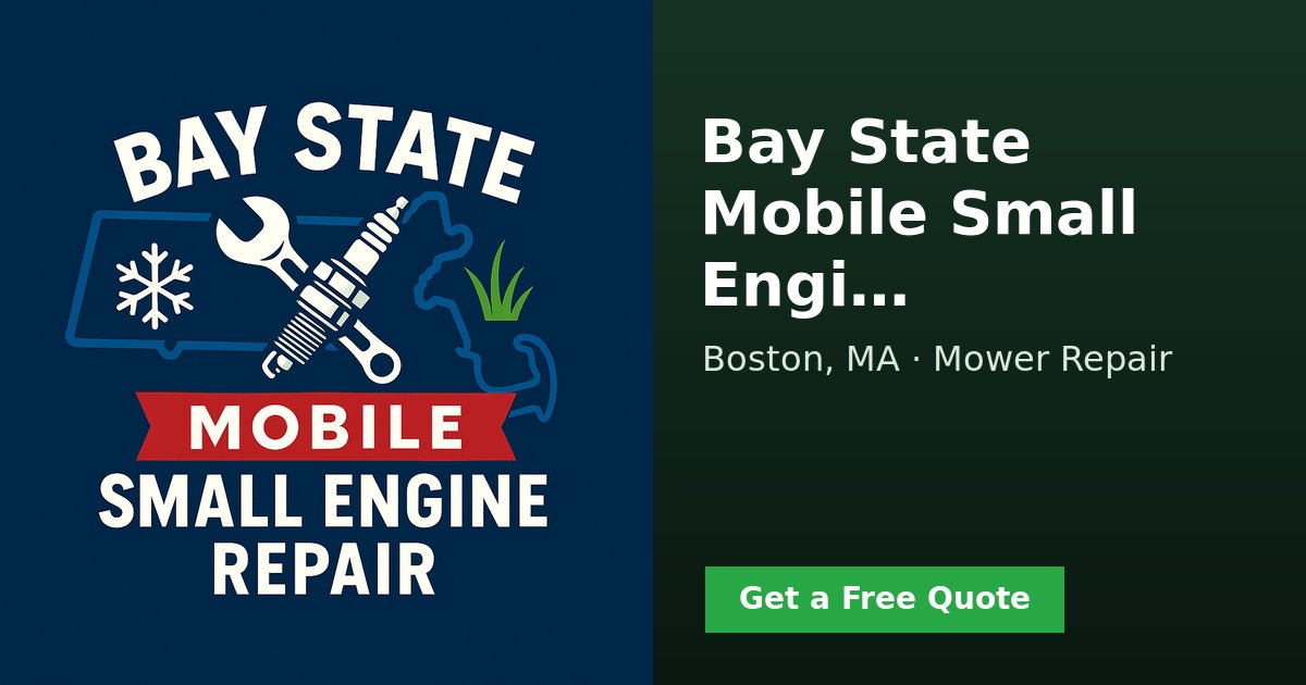 Bay State Mobile Small Engine Repair - Mower Repair Boston, MA