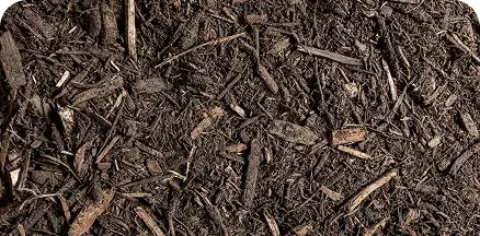 Dark shredded hardwood bark mulch in Merced, CA