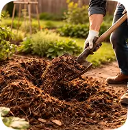 Full mulch replacement in Merced, CA