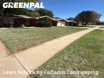 Front Yard Mowing in Lubbock, 79416, Lawn Care by Cuñados Landscaping, work completed in Nov , 2025