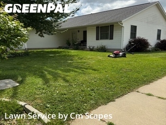 Completed mowing work