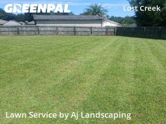 Backyard Mowing in Ensley, 32514, Yard Management by Aj Landscaping, work completed in Oct , 2025