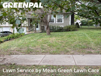 Grass Cutin Blue Springs,64014,Yard Mowing by Mean Green Lawn Care, work completed in Dec , 2025