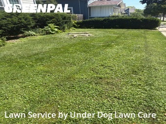 Completed mowing work